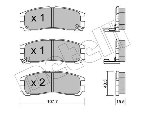 

Тормозные колодки METELLI дисковые 2203980