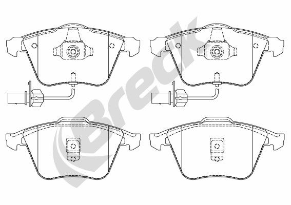 Тормозные колодки дисковые BRECK 237620070110