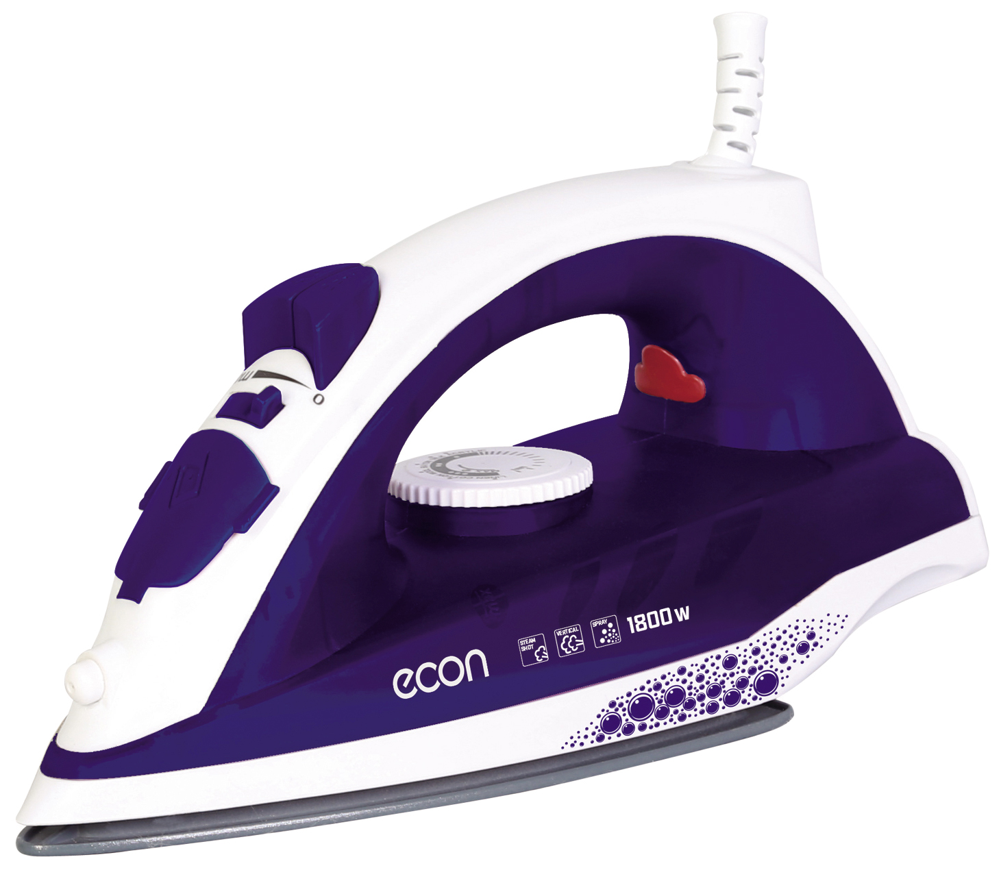 Утюг ECON ECO-BI1801 White/Purple утюг hyundai h si01564 purple white
