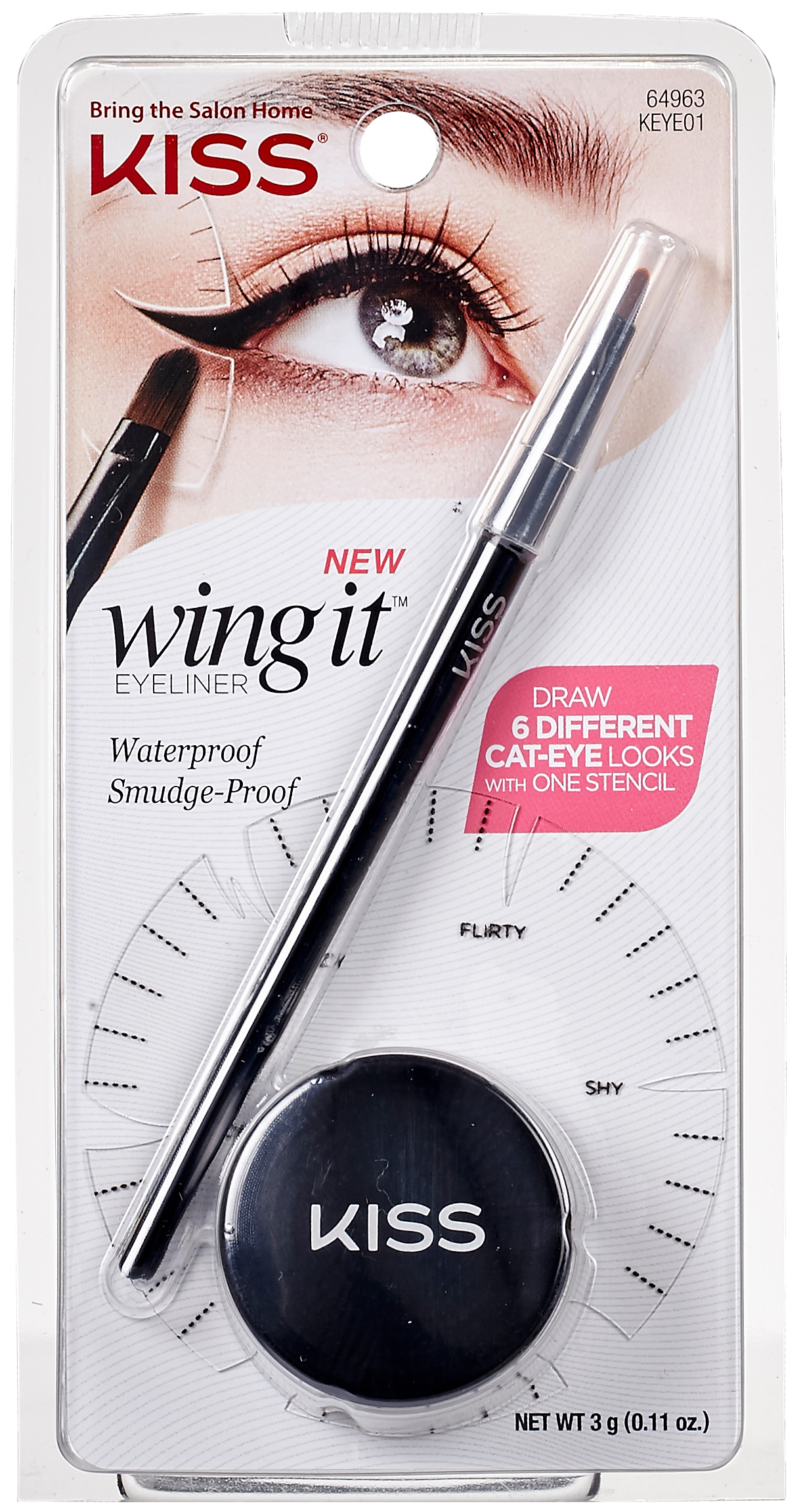 Подводка для глаз Kiss Wing It Eyeliner Black