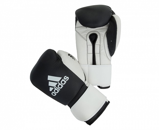 фото Боксерские перчатки adidas glory strap professional черные, 12 унций