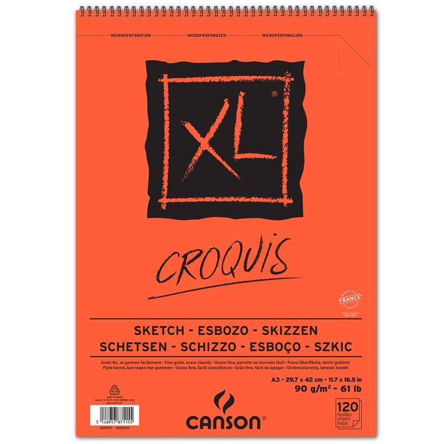 фото Альбом на спирали для графики canson xl croquis, 29,7х42см, 120 листов