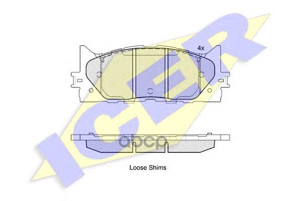 фото Комплект тормозных колодок icer 181764