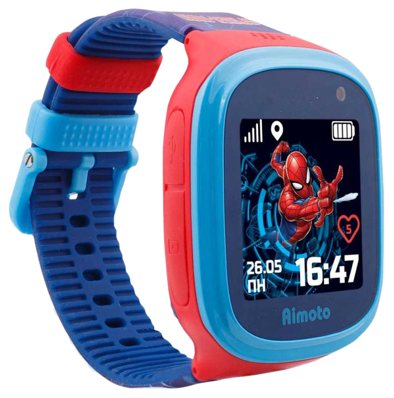 фото Детские смарт-часы aimoto marvel spider-man blue/blue