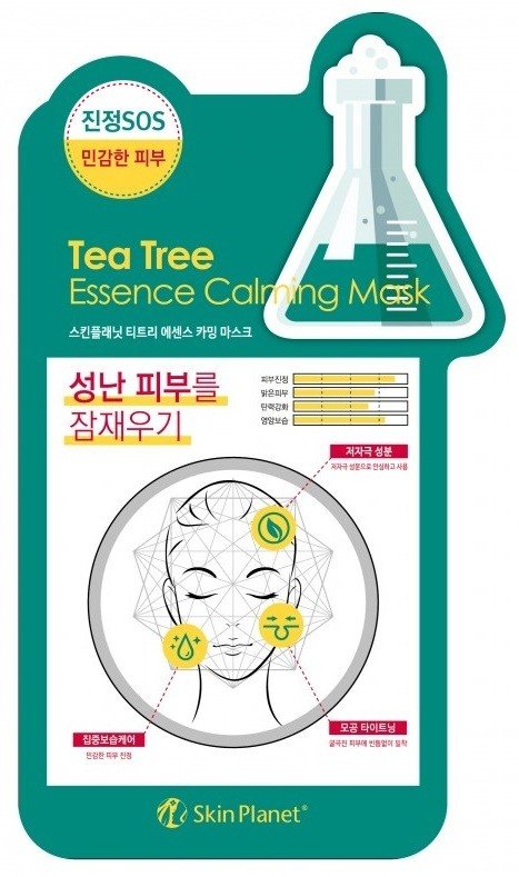Маска для лица Mijin Skin Planet Tea Tree Essence Calming Mask, 26 гр маска для лица a pieu fresh mate mask sleeping tea tree calming 50 мл