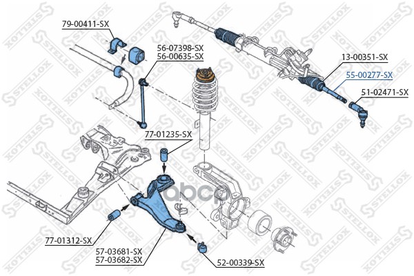 

Рулевая тяга Stellox 5500277SX