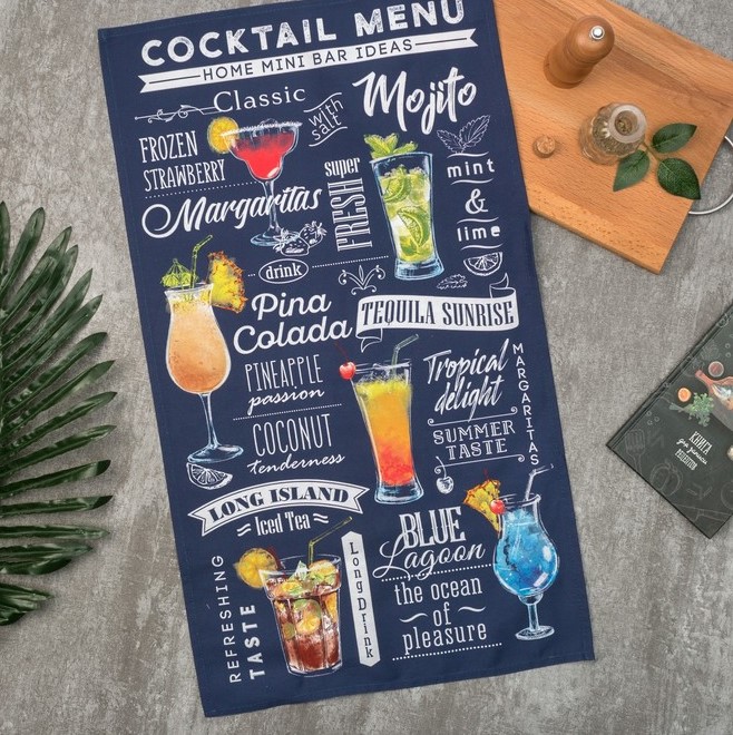 фото Полотенце cocktail menu этель