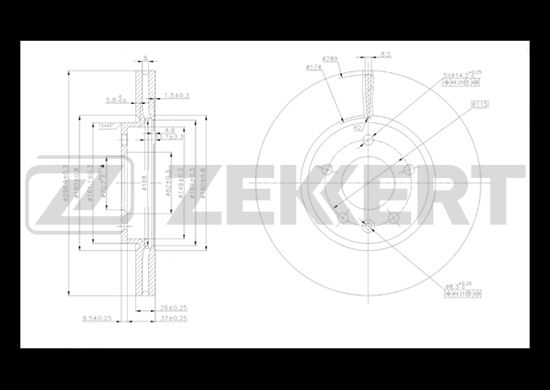 

Тормозной диск ZEKKERT BS-5051