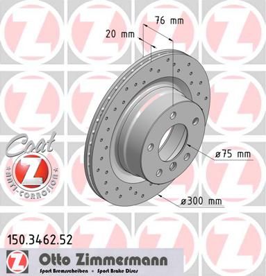 

Тормозной диск ZIMMERMANN 150.3462.52