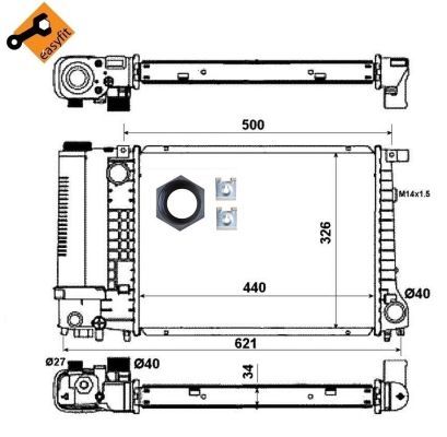 

Радиатор охлаждения двигателя NRF 53426