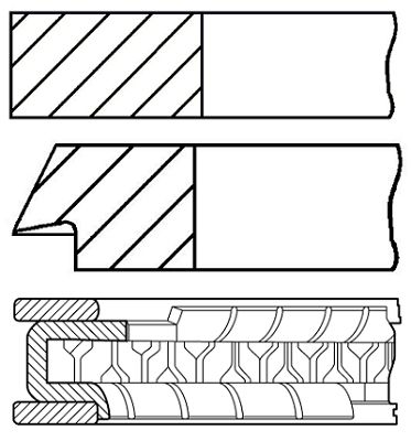 

Комплект поршневых колец GOETZE ENGINE 08-502807-00