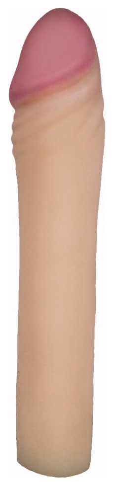 Насадка-удлинитель Lovetoy из неоскин с ярко выраженной головкой телесный 20 см