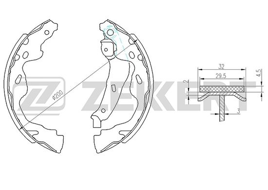 

Комплект тормозных колодок ZEKKERT BK-4098