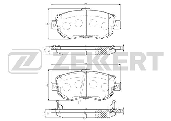 

Тормозные колодки ZEKKERT дисковые BS-2086