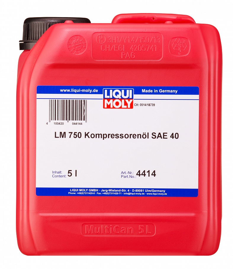 

LIQUI MOLY Синт.компр.масло LM 750 Kompressorenoil 40 (5л)