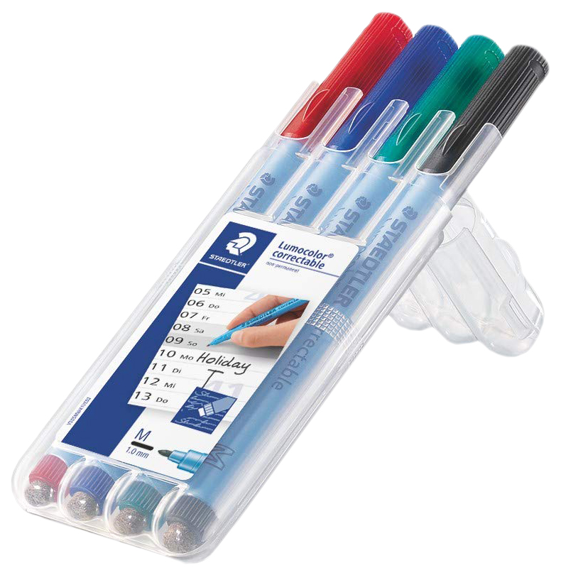 

Набор Staedtler маркеров Lumocolor M, с ластиком, 4 а в наборе