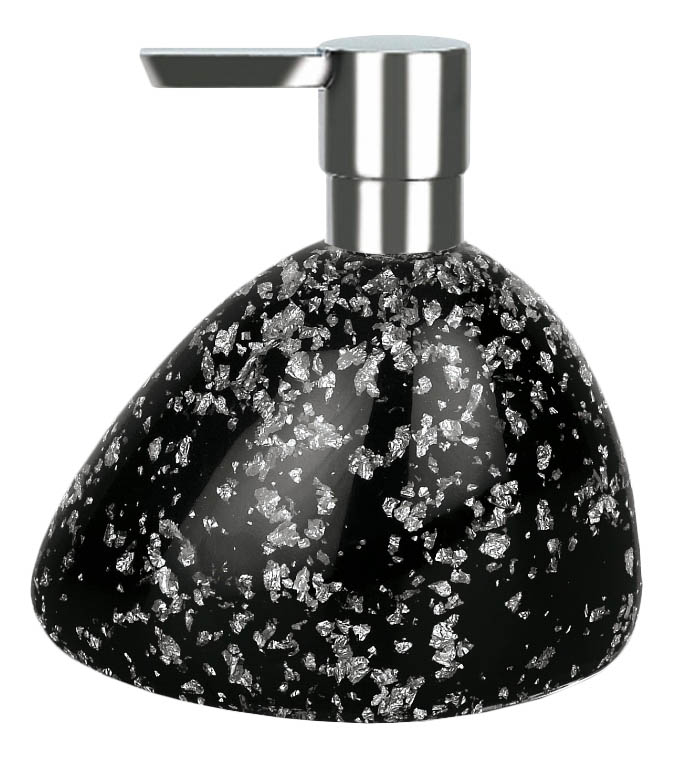 Дозатор для жидкого мыла Spirella Etna Glitter пластик черный 1016528