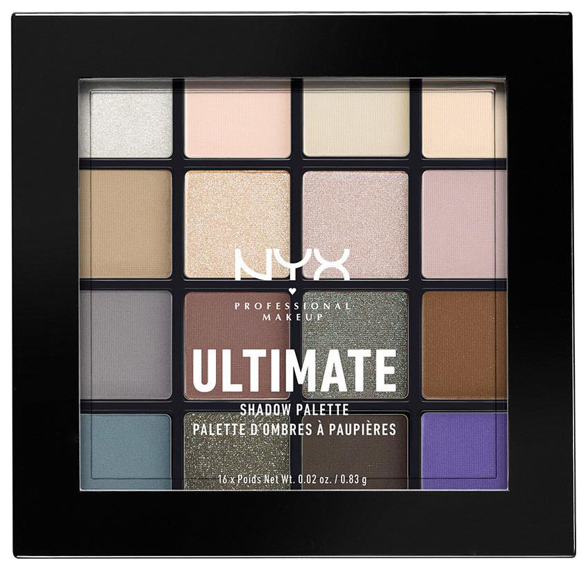 

Тени для век NYX Professional Makeup Ultimate Shadow Palette 02 Cool Neutrals, ultimate Shadow Palette 02 Cool Neutrals