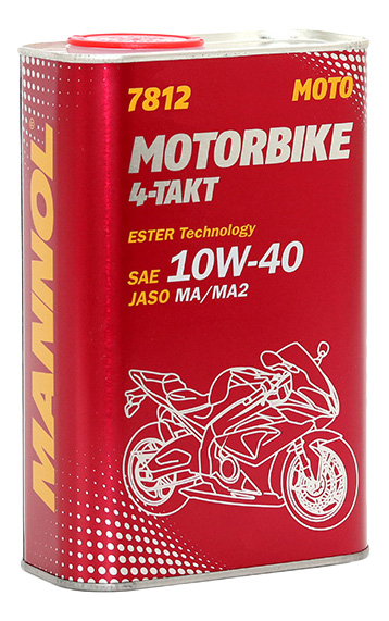 Моторное масло Mannol 4-Takt Motorbike 10W-40 1 л,  (метал), 7812
