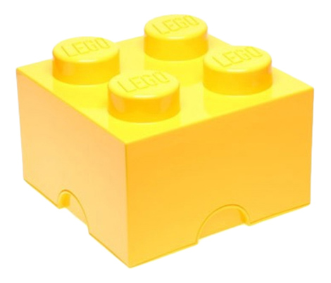 фото Ящик для хранения игрушек lego желтый