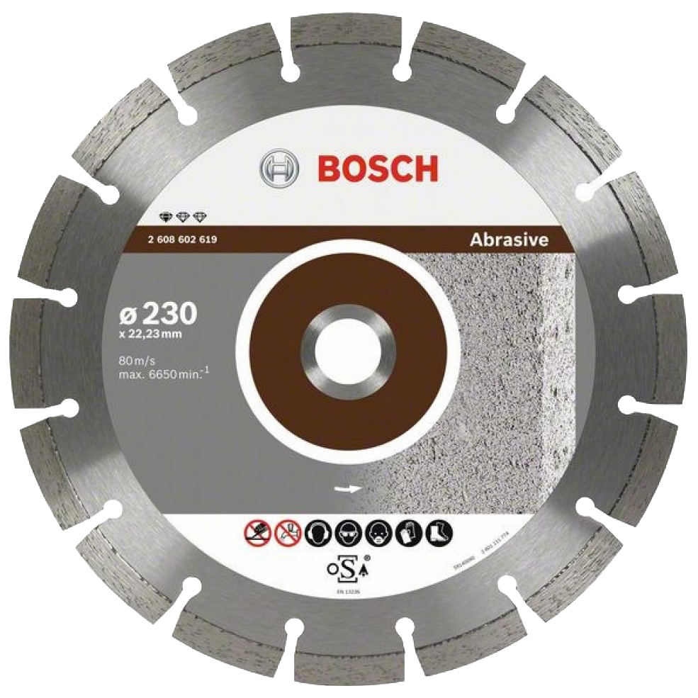 фото Диск отрезной алмазный bosch stf abrasive230-22,23 2608602619