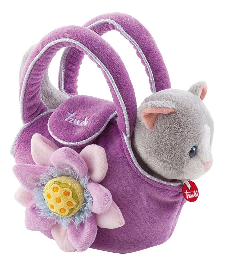 Мягкая игрушка Trudi Котёнок в сумочке, 15 см