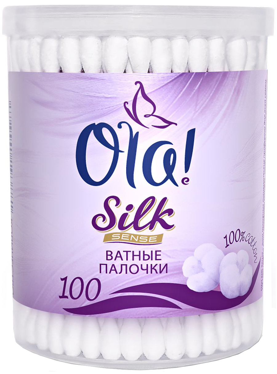 Ватные палочки OLA! Silk Sense пластиковая упаковка 100 шт