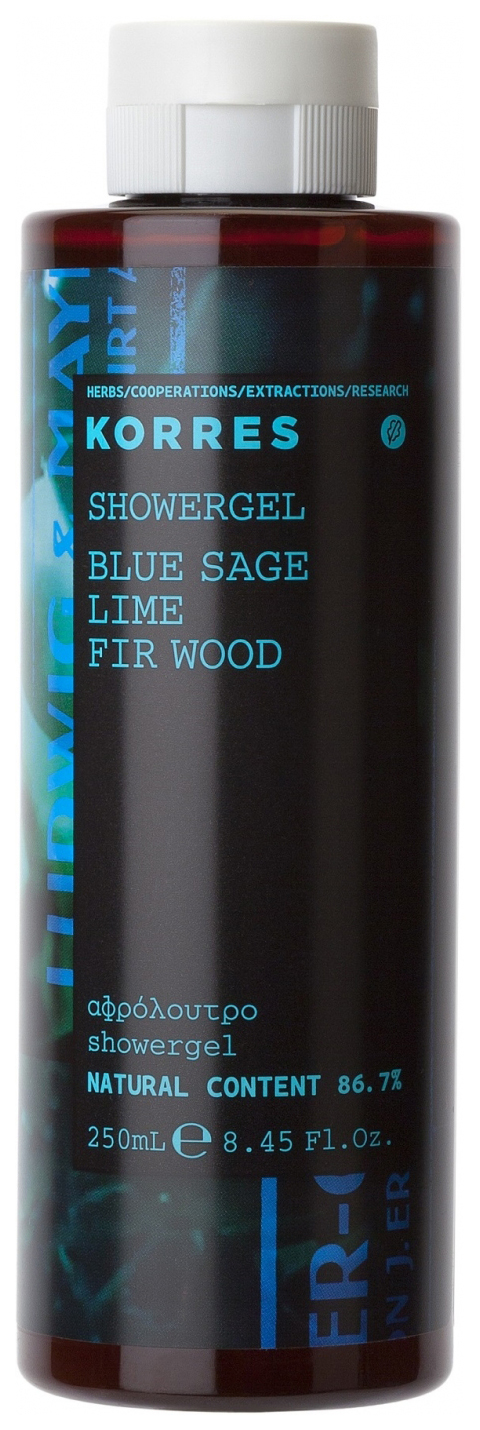 фото Гель для душа korres blue sage lime fir wood 250 мл