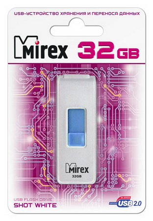 Флешка MIREX Shot 32ГБ White (13600-FMUWST32)