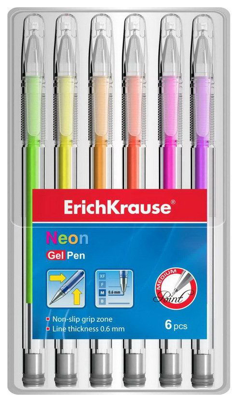 

Гелевая ручка Neon в наборе из 6 шт. ErichKrause, Neon в наборе из 6 штук