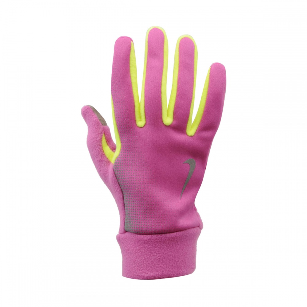 Перчатки женские Nike Women's Tech Thermal Running Gloves club pink/volt, р. XS