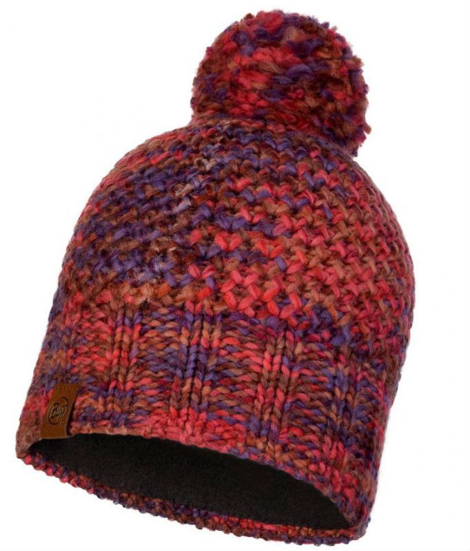 Шапка-бини женская Buff Knitted & Polar Hat Margo maroon, one size