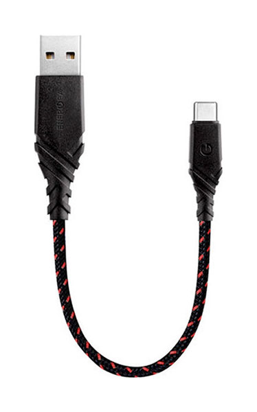 

Кабель EnergEA NyloGlitz USB-C — USB-A (2.0) 18 cм Black/Red