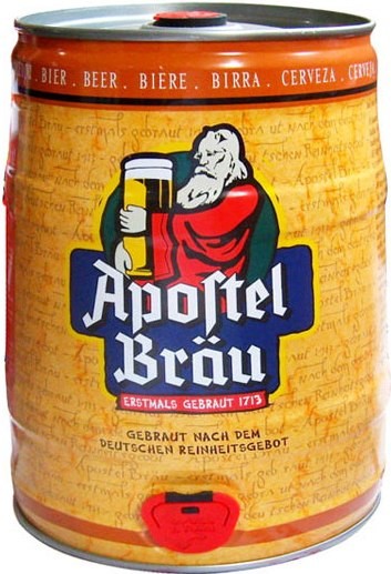 

Пиво Apostel Brau mini keg 5 л, Светлое