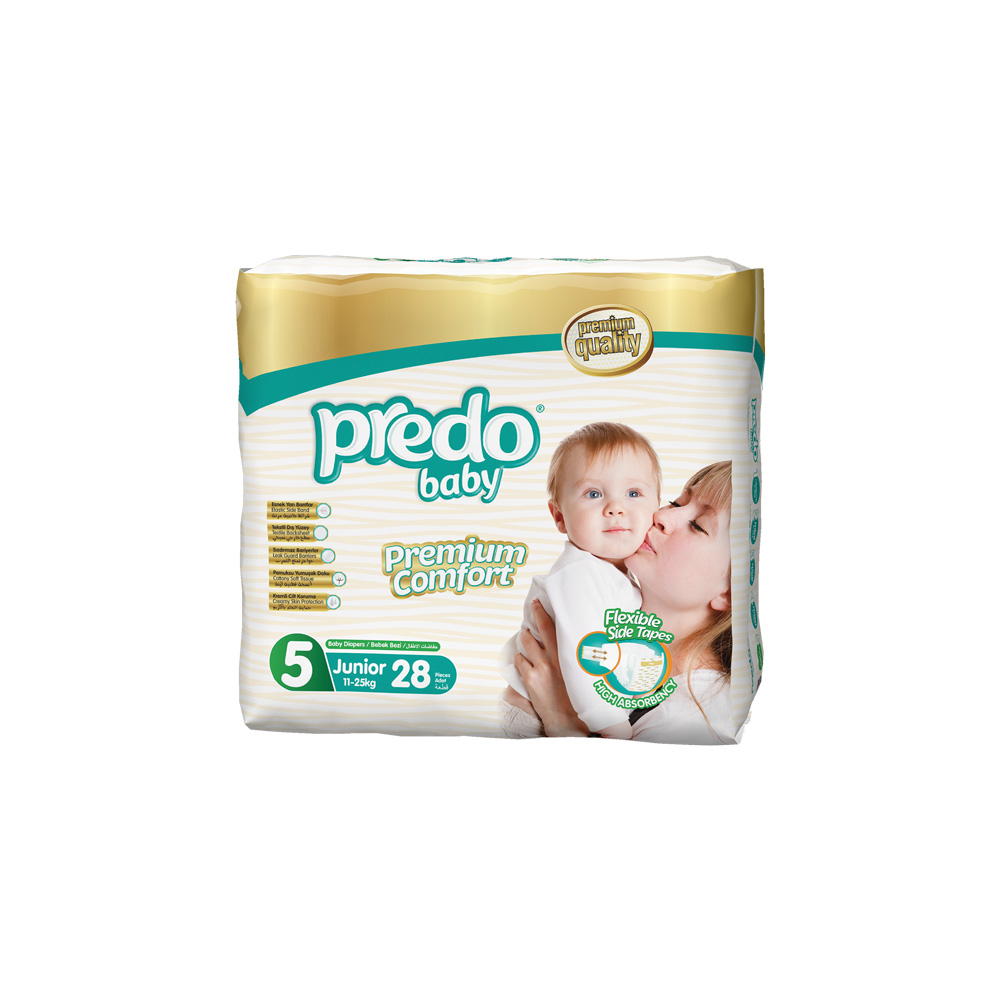 фото Подгузники predo baby junior №5 двойная пачка 28 шт. 11-25 кг