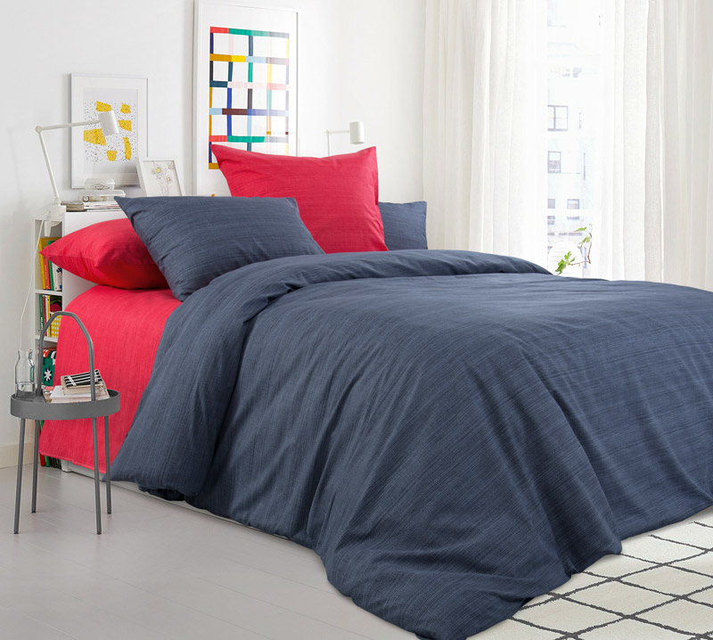 фото Комплект постельного белья бушующий вулкан 2-спальный перкаль серый/красный текс-дизайн