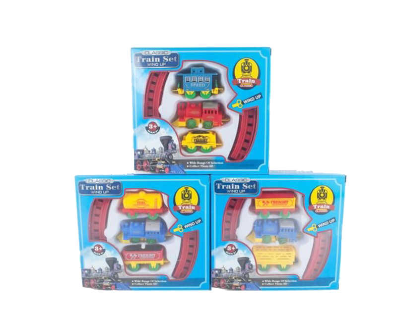 фото Железная дорога заводная, в коробке, 18х16,5х4 см junfa toys
