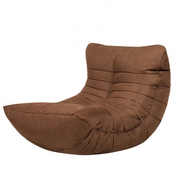 фото Бескаркасное кресло-кокон папа пуф cocoon chair one size, рогожка, chocolate (коричневый)