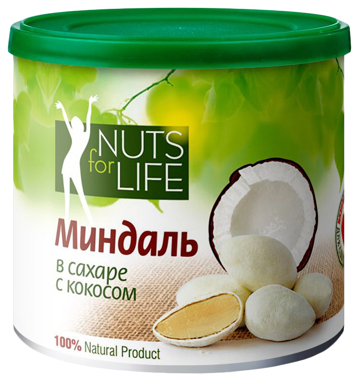 

Миндаль Nuts for life в сахаре с кокосом