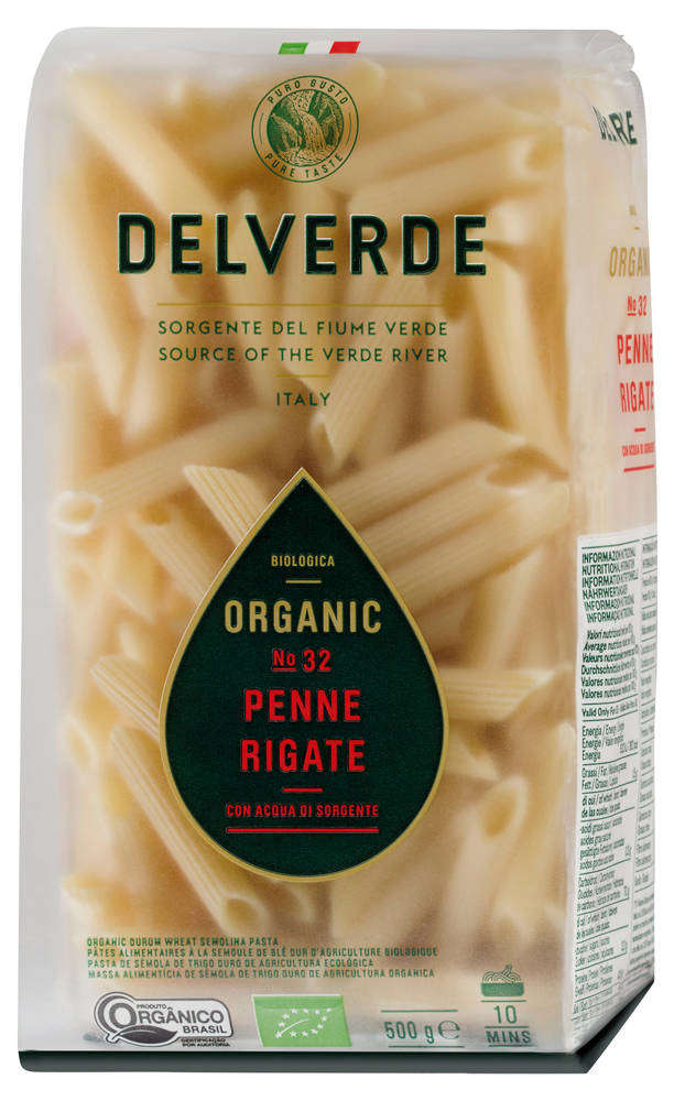 Макароны Delverde Penne Rigate Biologica №32 500г