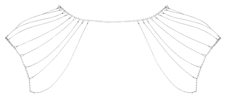 

Бикини-цепочка Bijoux Magnifique Metallic chain shoulders & back jewelry silver