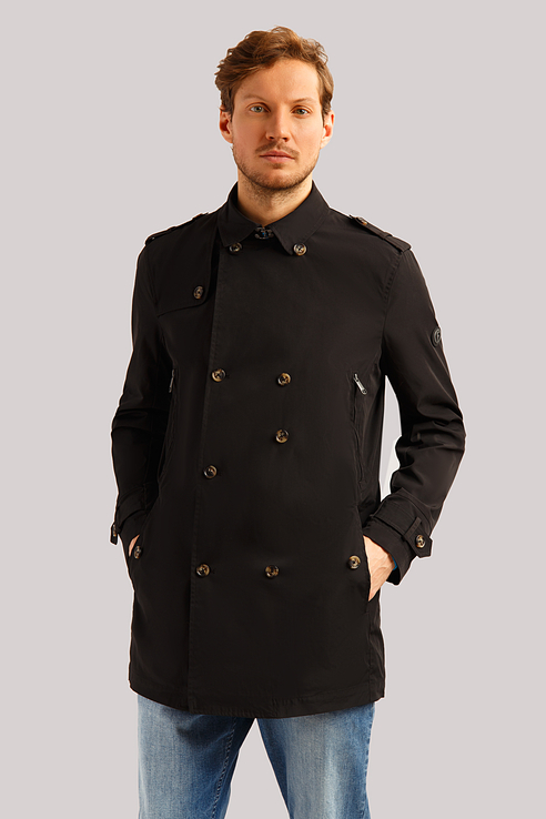 

Плащ мужской Finn Flare B19-21009 черный S, B19-21009