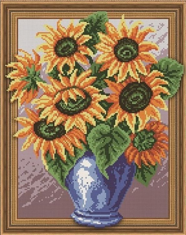 

Алмазная вышивка Painting Diamond Ваза с подсолнухами, 40x50 см, Ваза с подсолнухами