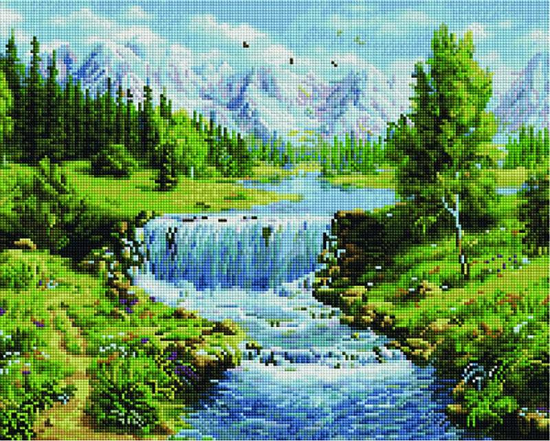 

Алмазная вышивка Painting Diamond Летний пейзаж, 40x50 см, Летний пейзаж