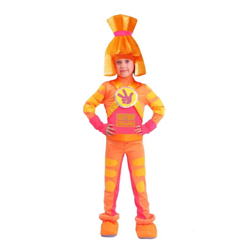 фото Карнавальный костюм батик фиксики, цв. оранжевый р.104