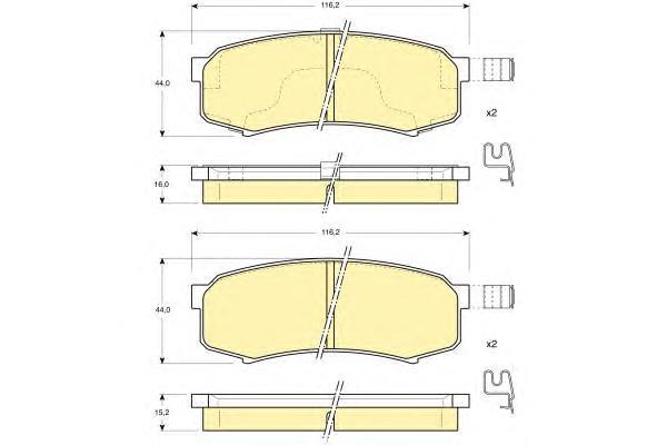 

Комплект тормозных колодок Girling 6131109