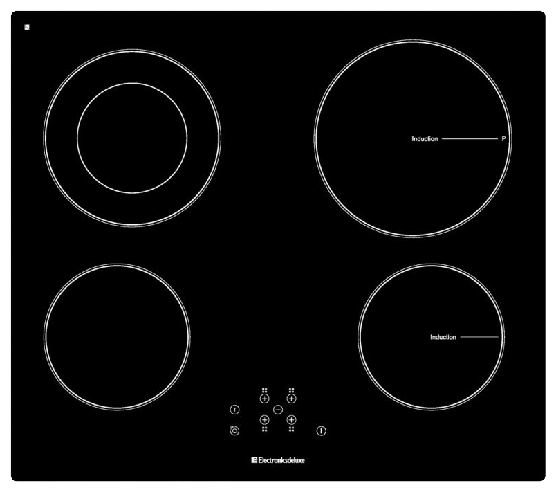 фото Встраиваемая варочная панель электрическая electronicsdeluxe 5952022.00 эви black