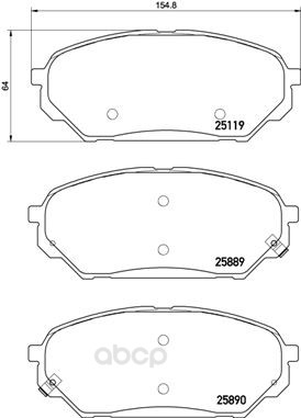 

Колодки тормозные Brembo P30071