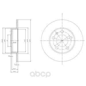 

Тормозной диск DELPHI задний для Audi A3 97-03/Volkswagen Golf IV-V, Polo 2002 BG3034