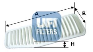 фото Фильтр воздушный двигателя ufi 30.338.00